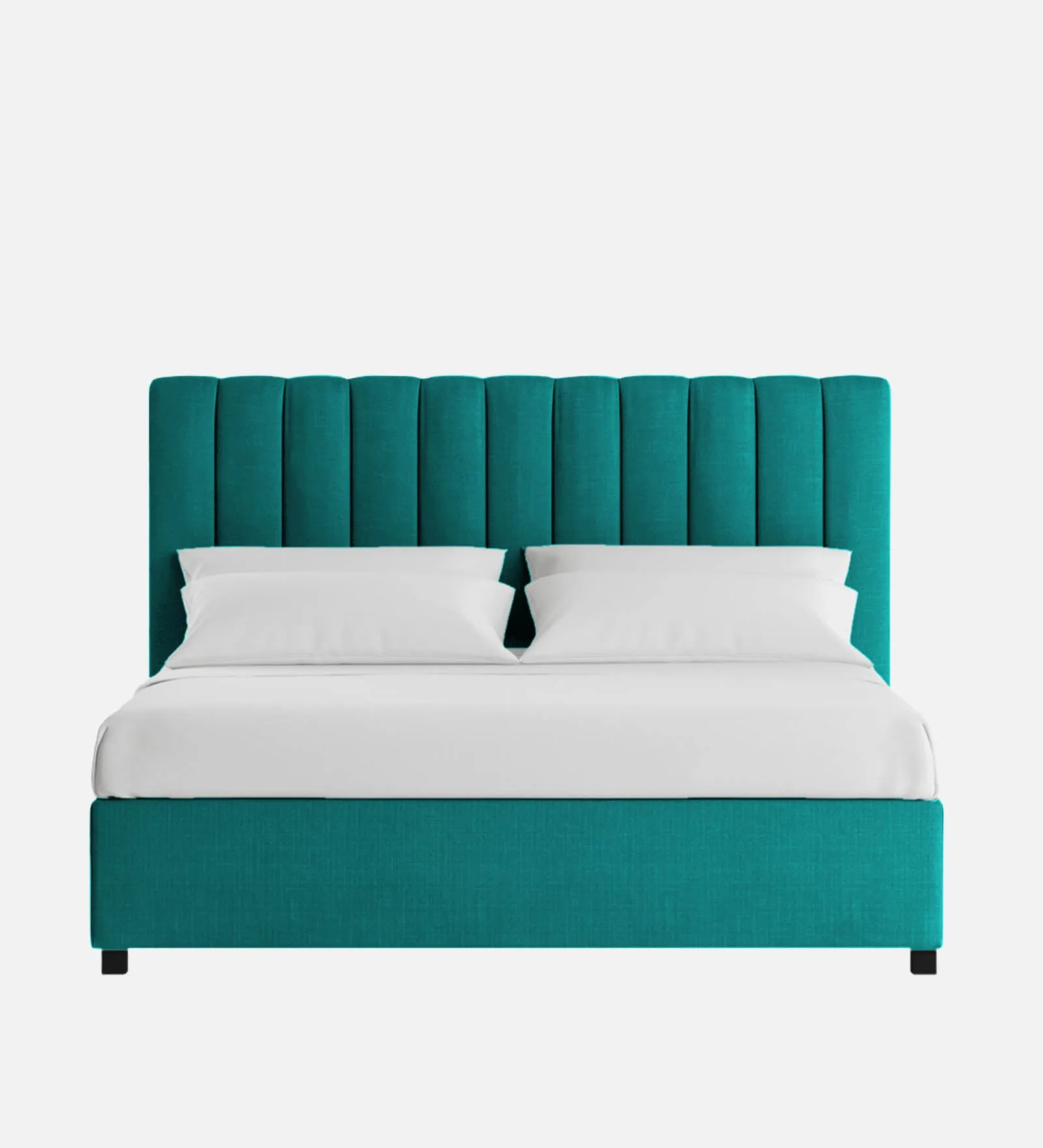 Nivi Fabric King Size Bed In Sea Green Colour With Drawer Storage