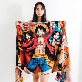 ONE PIECE Personalized Fleece Blankets - Luffy and Crew