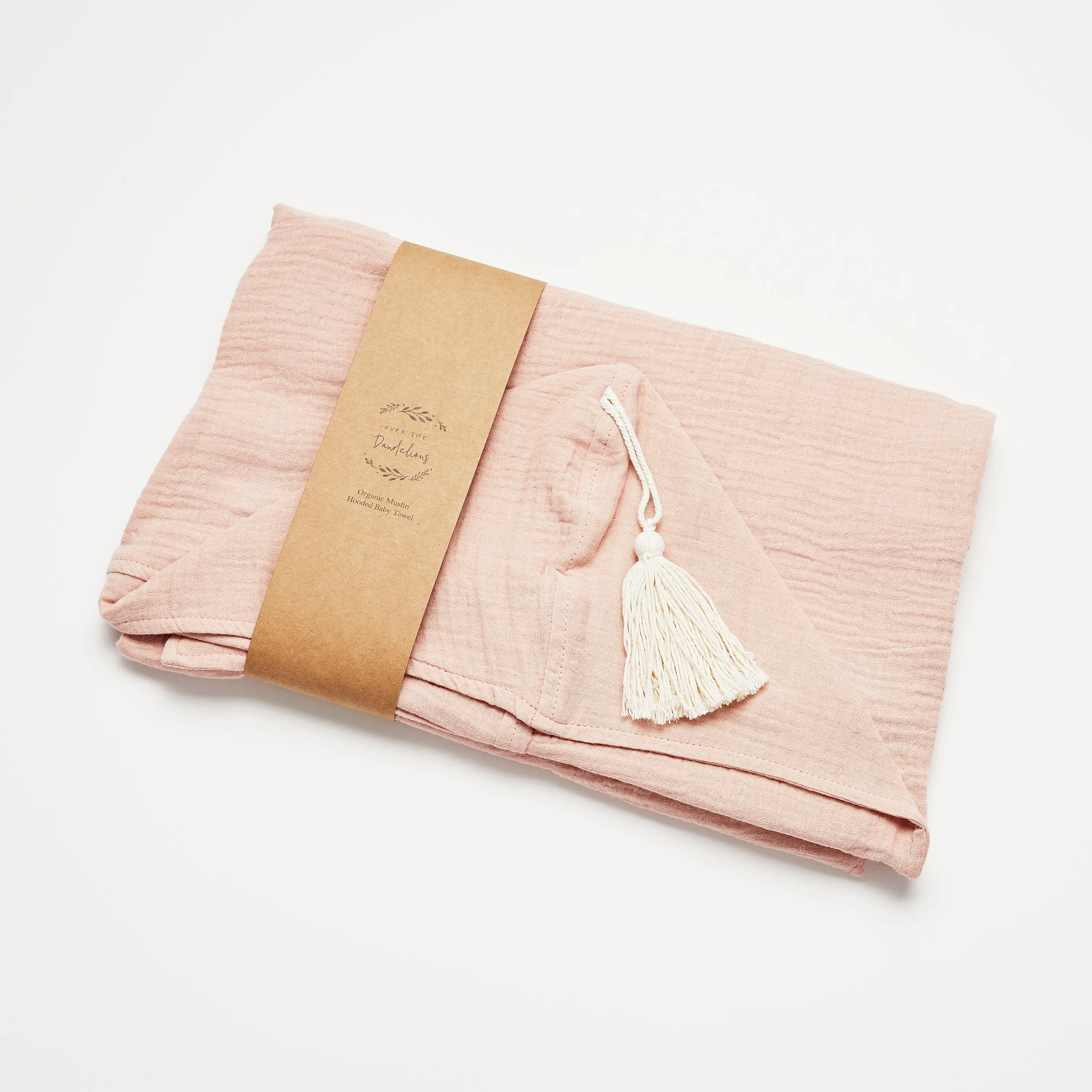 Over the Dandelions Hooded Towel - Blush