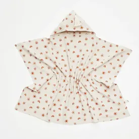 Over the Dandelions Hooded Towel - Sand/ Rust Sunny