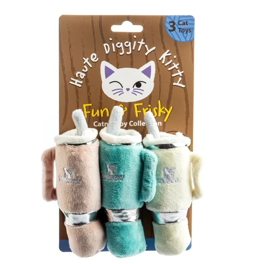 Pastel Snuggly Cup 3-Pack Organic Catnip Toy