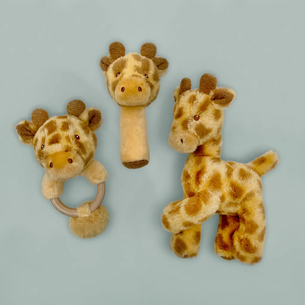 Personalised Three Little Giraffes Luxury New Baby Hamper - Blue