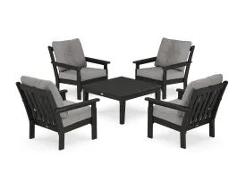 POLYWOOD® Vineyard 5-Piece Deep Seating Conversation Set