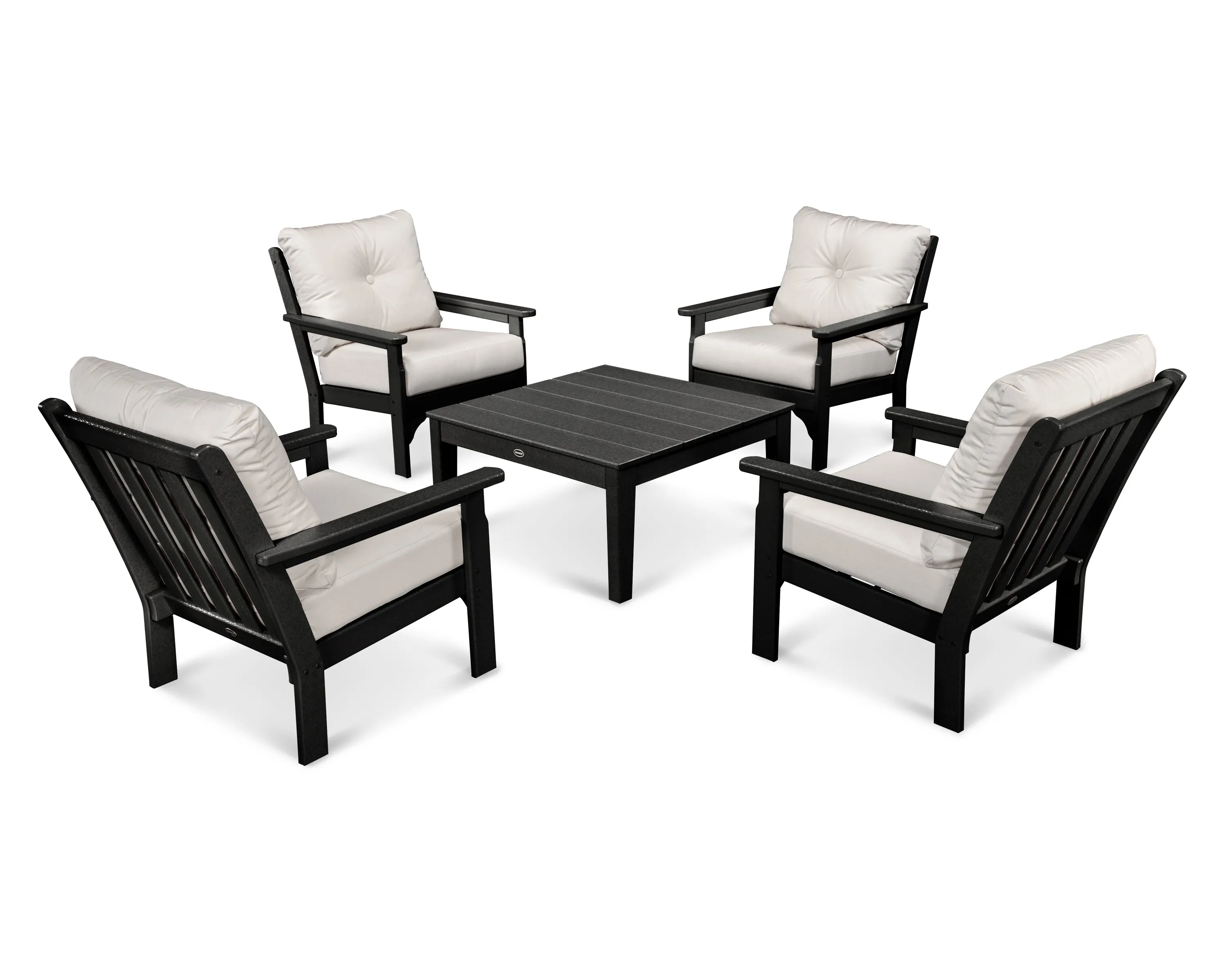 POLYWOOD® Vineyard 5-Piece Deep Seating Conversation Set