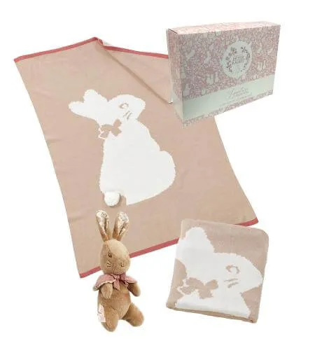 Signature Blanket and Soft Toy Gift Set - Flopsy Bunny