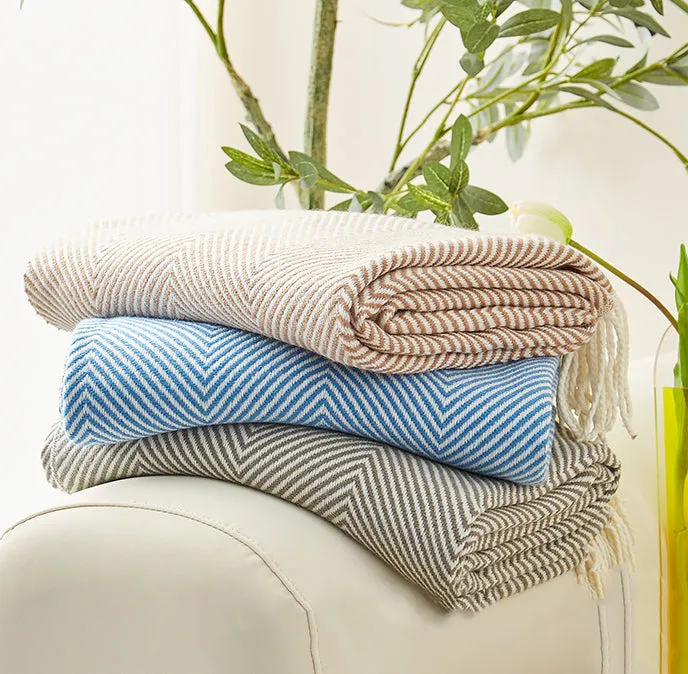 Striped Fringe Throws