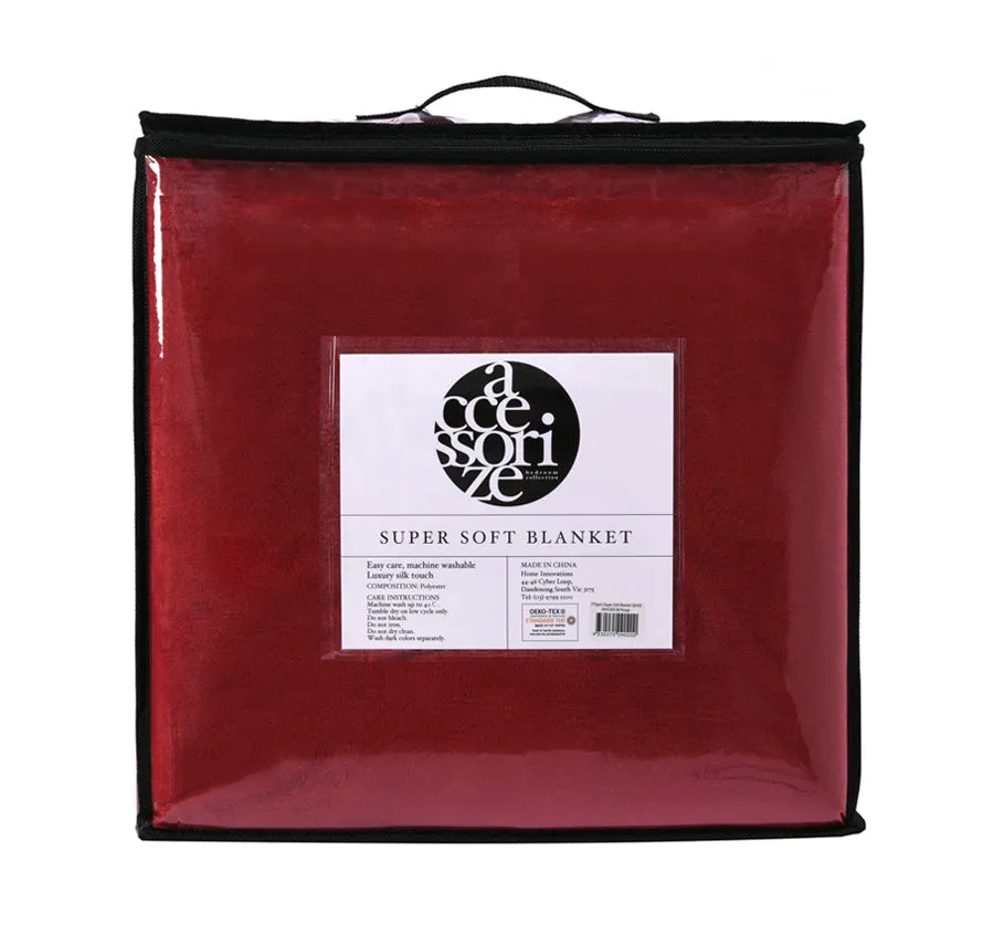 Super Soft Blanket Range Rouge