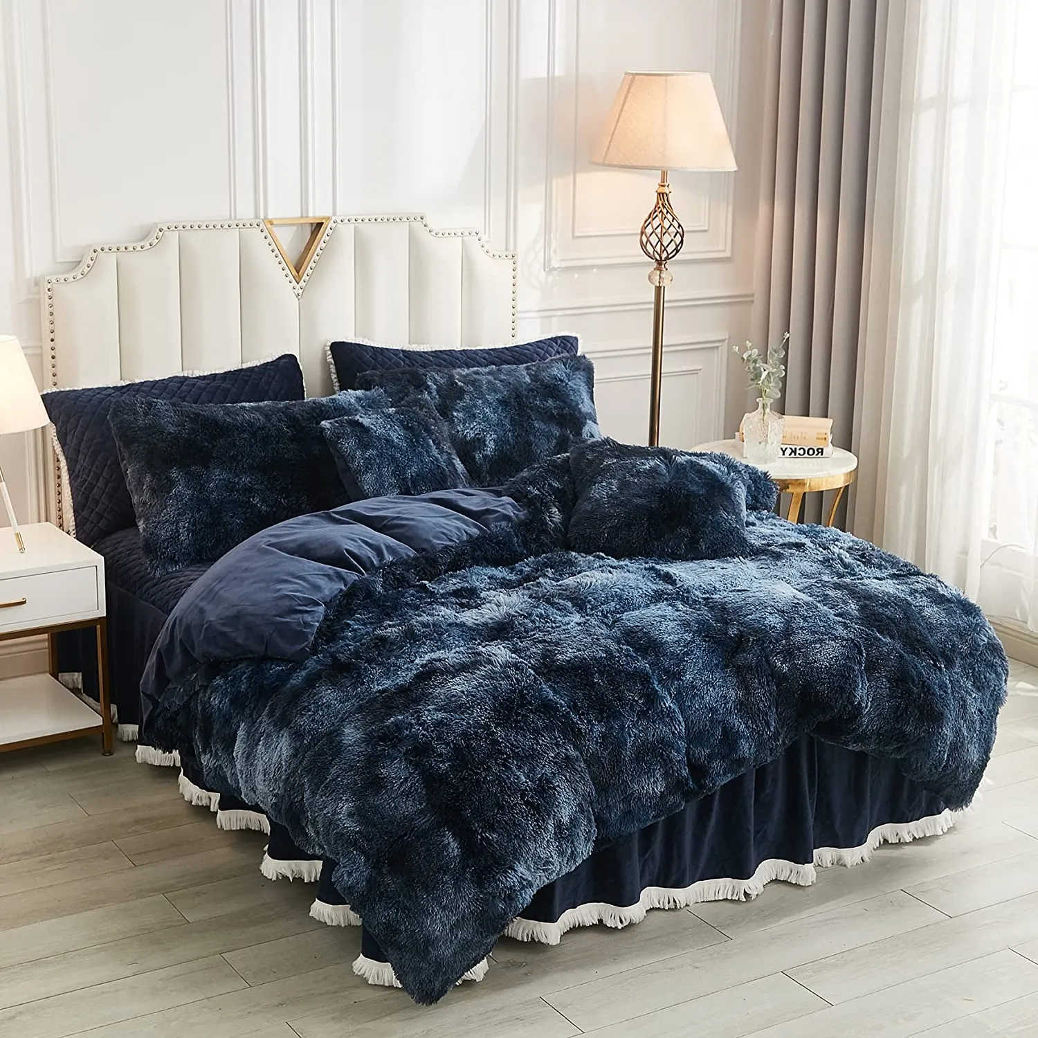 The Softy Marble Blue Bed Set