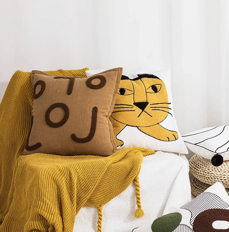 Tiger Decorative Pillows for Kids Room, Modern Pillow Covers, Modern Decorative Sofa Pillows, Decorative Throw Pillows for Couch