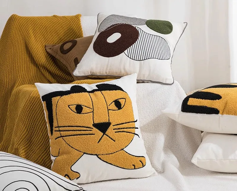 Tiger Decorative Pillows for Kids Room, Modern Pillow Covers, Modern Decorative Sofa Pillows, Decorative Throw Pillows for Couch