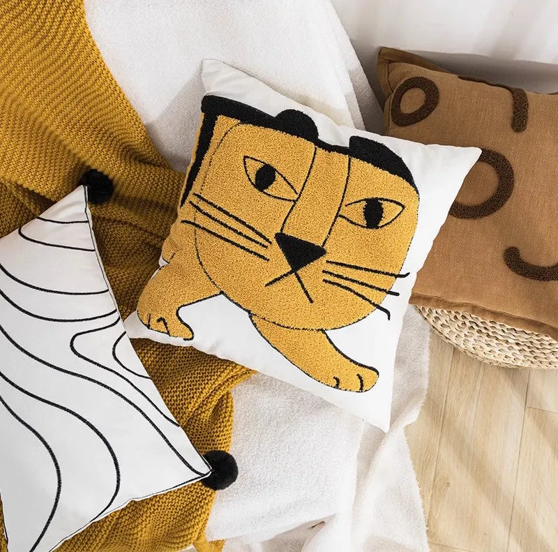 Tiger Decorative Pillows for Kids Room, Modern Pillow Covers, Modern Decorative Sofa Pillows, Decorative Throw Pillows for Couch