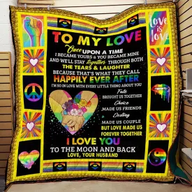 To My Love Blankets For Gays Lesbians Couples Blankets Gay Lovers Lesbian Lovers Gifts, Pride Blanket