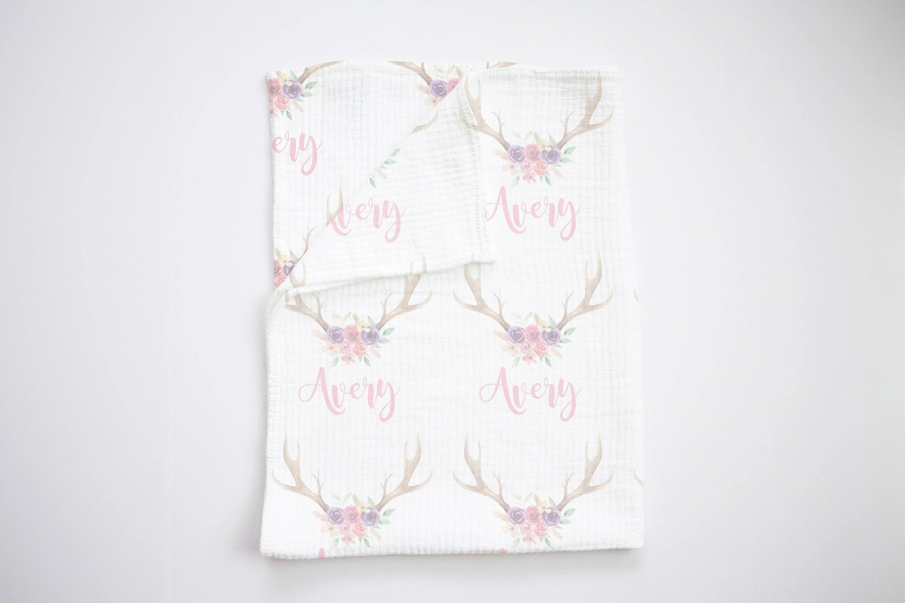 Valley Antlers Personalized Swaddle