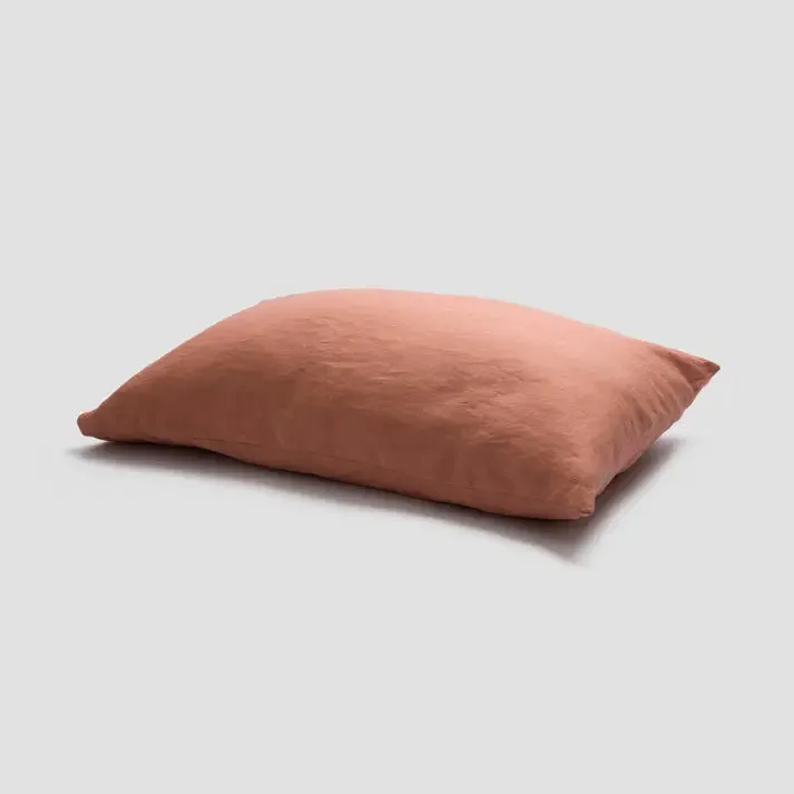 Warm Clay Linen & Cotton Pillowcases (Pair)