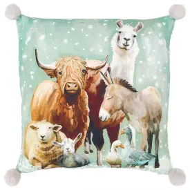 Winter Farm Pillow