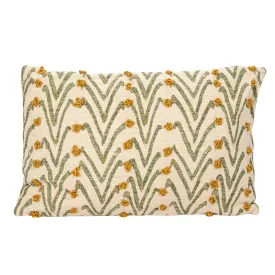 Woven Cotton Blend Printed Lumbar Pillow